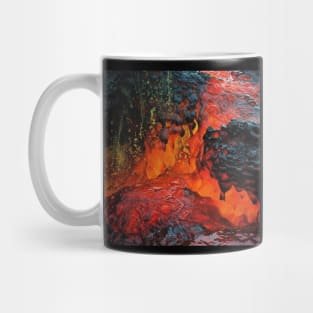 Volcano Eruption Colorful Artwork for Dynamic Spaces Mug